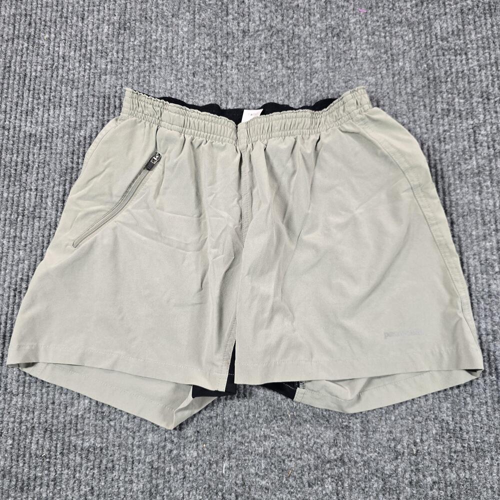 Patagonia Shorts Womens XS Beige Lined Running Athletic Elastic Waist Gym Wear
